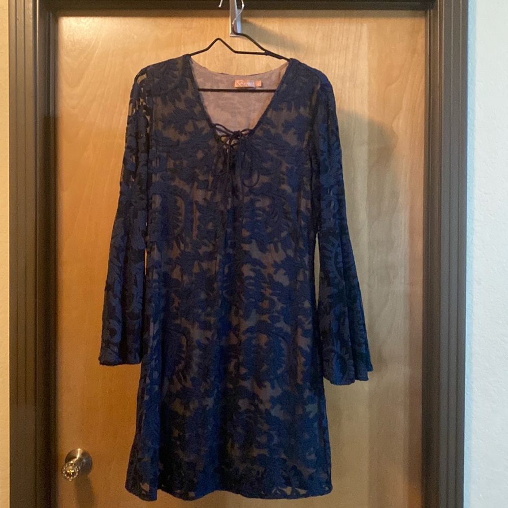 Brontë Blue Lace Dress
